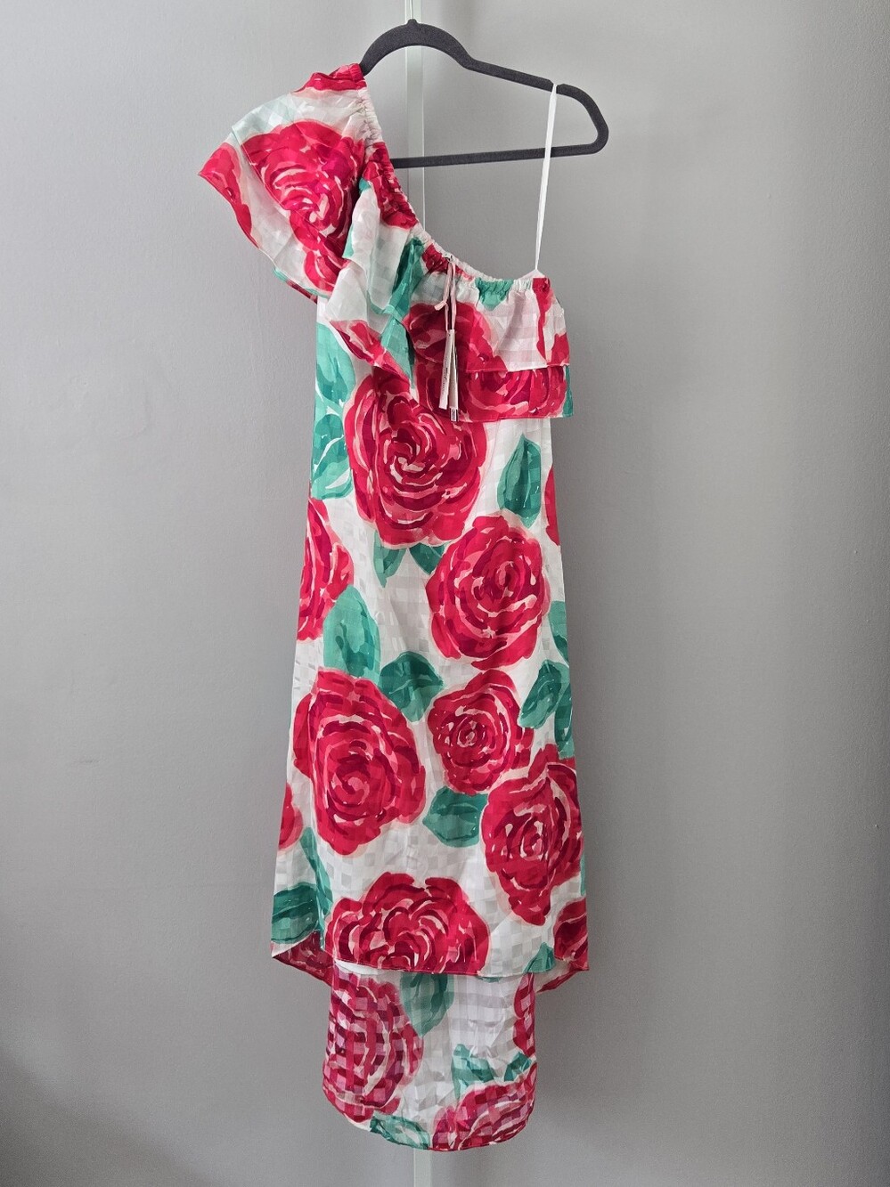 Vineyard Vines Kentucky Derby One-Shoulder Silk Dress